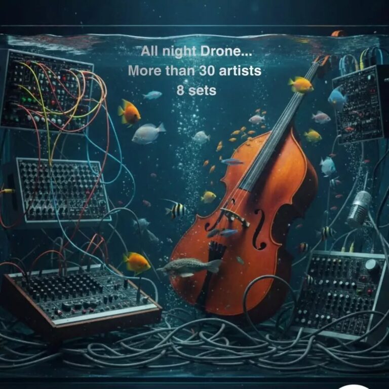 closing night -music for aquariums 2025 all night drone at ov off studio 21/12 more than 40 artists